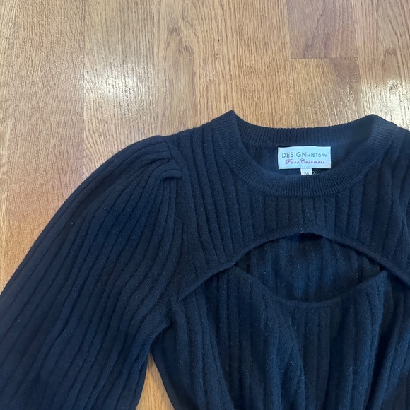 DESIGN History Pure Cashmere Keyhole Sweater - Picture 4 of 6